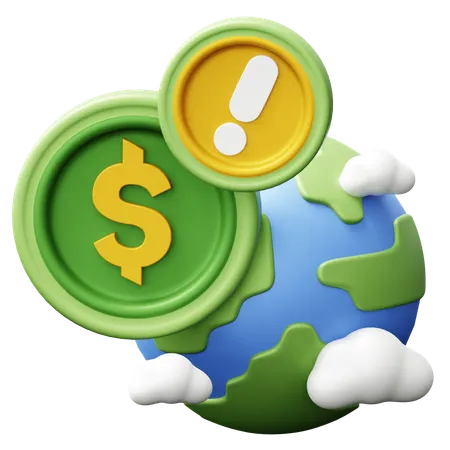 Crise da economia global  3D Icon