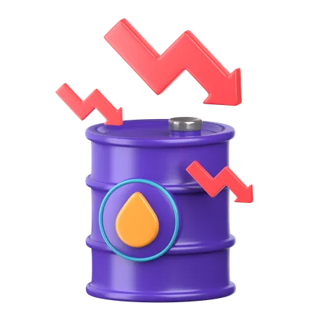 Recessão do petróleo  3D Icon