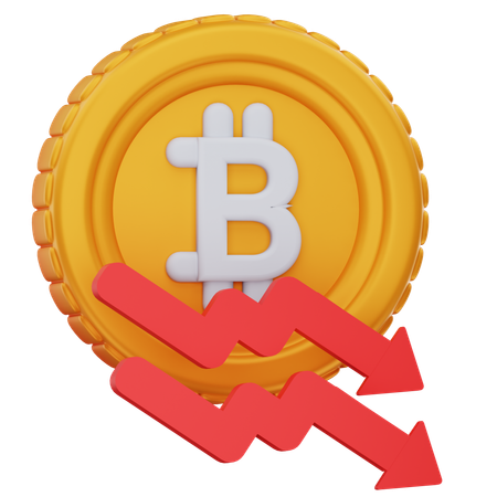 Crise du Bitcoin  3D Icon