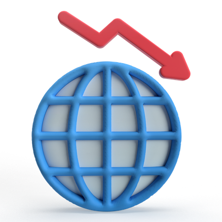 Crise économique  3D Icon