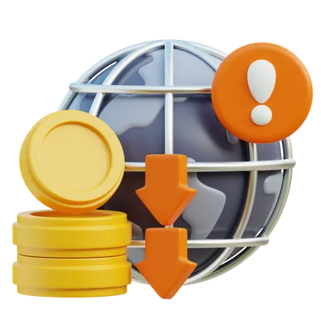 Crise financeira global  3D Icon