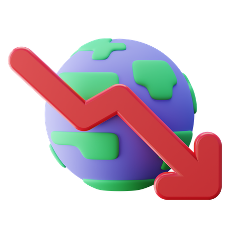 Crise Global  3D Icon