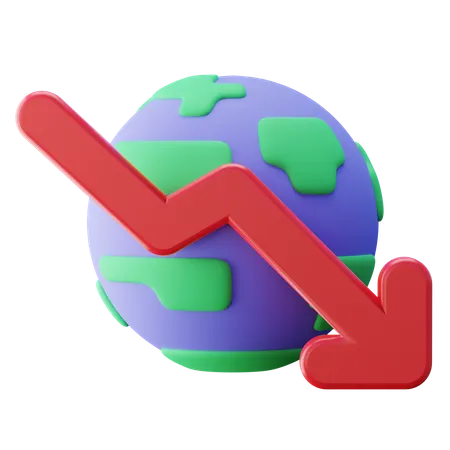 Crise Global  3D Icon