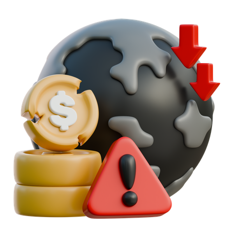 Crise Global  3D Icon