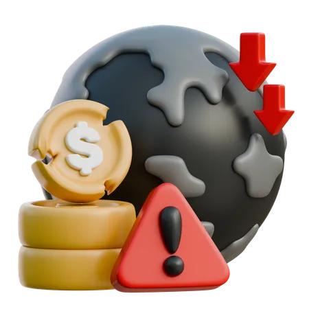 Crise Global  3D Icon