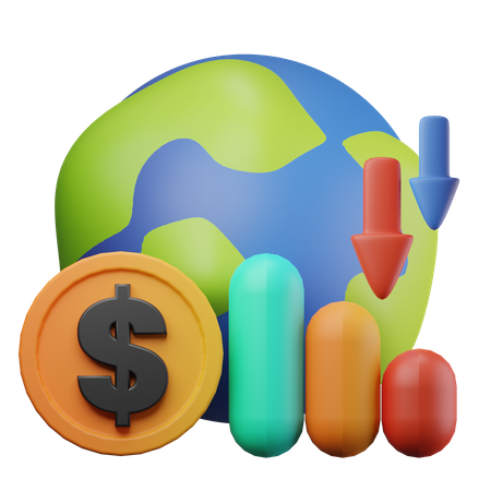 Crise Global  3D Icon