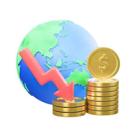 Crise Global  3D Icon