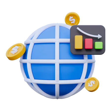 Crise mondiale  3D Icon