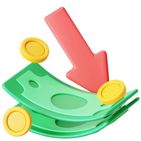 Crisis de dinero  3D Icon