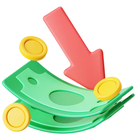 Crisis de dinero  3D Icon