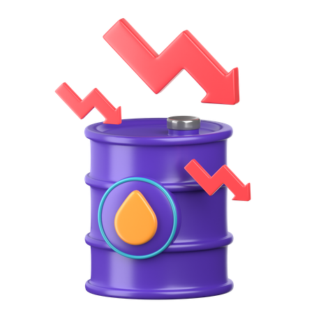 Caída del petróleo  3D Icon