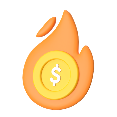 Crisis de dinero  3D Icon