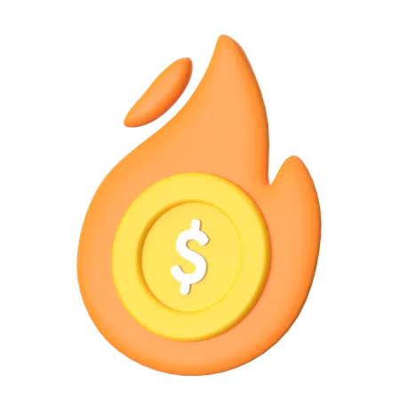 Crisis de dinero  3D Icon