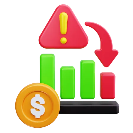 Crisis financiera  3D Icon