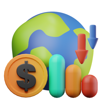 Crisis global  3D Icon