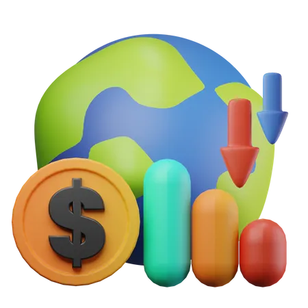 Crisis global  3D Icon