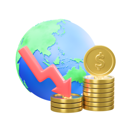 Crisis global  3D Icon