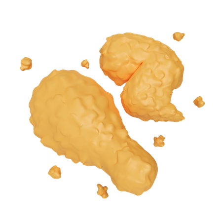 Crispy Fried Chicken 3D Icon