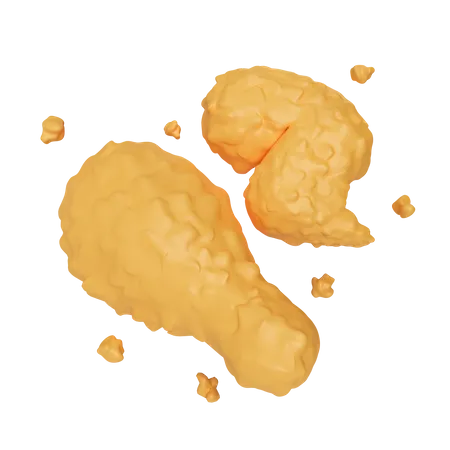 Crispy Fried Chicken 3D Icon