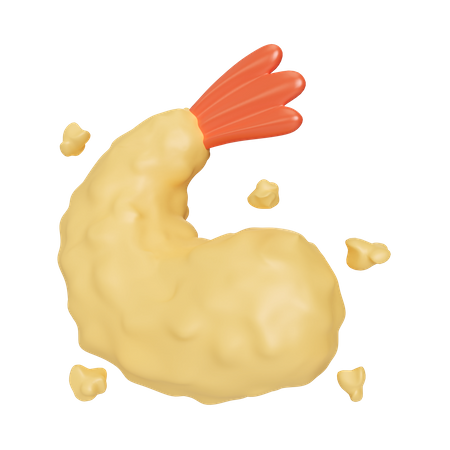 Crispy Fried Prawn  3D Icon