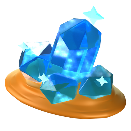 Cristal azul  3D Icon