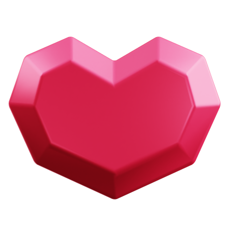 Coeur de cristal  3D Icon