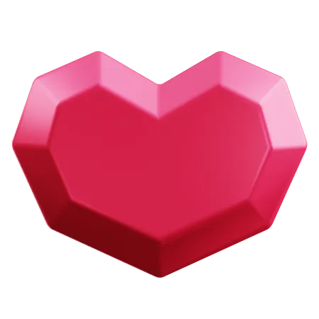 Coeur de cristal  3D Icon