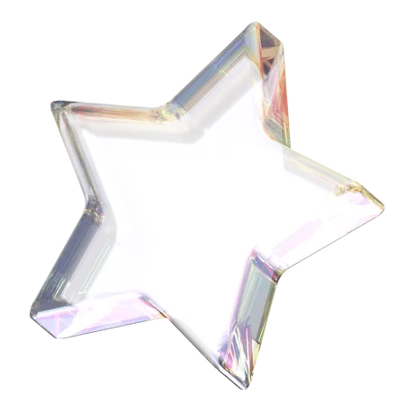 Vidrio estrella  3D Icon