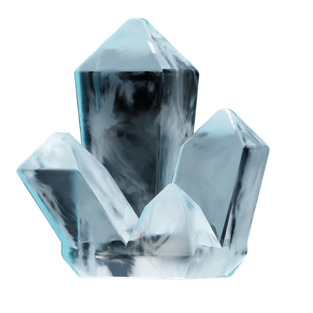 Cristales de hielo  3D Illustration