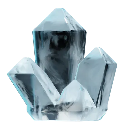 Cristales de hielo  3D Illustration