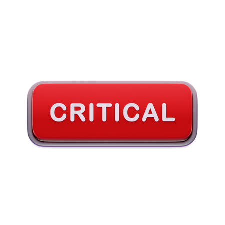 Critical button  3D Icon