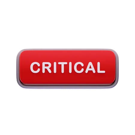 Critical button  3D Icon
