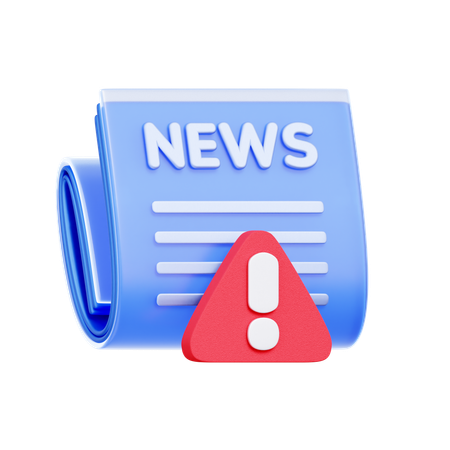 Critical News Alert  3D Icon