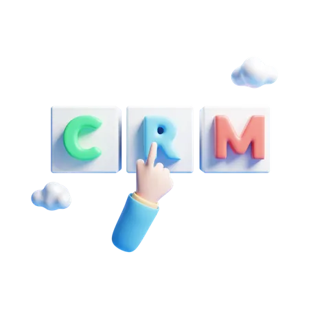3 D CRM Concept Icon Illustration Or 3 D Customer Relationship Concept Icon Illustration 3D Icon
