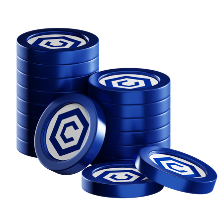 Cro Coin Stacks  3D Icon