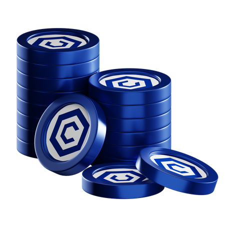 Cro Coin Stacks  3D Icon