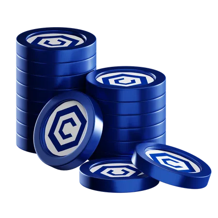 Cro Coin Stacks  3D Icon