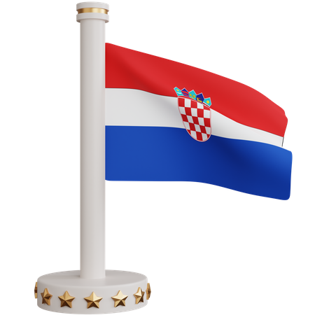Croatia National Flag 3D Icon