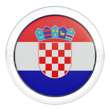 Croatia Round Flag 3D Icon