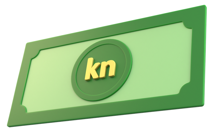 Croatian Kuna Money  3D Icon