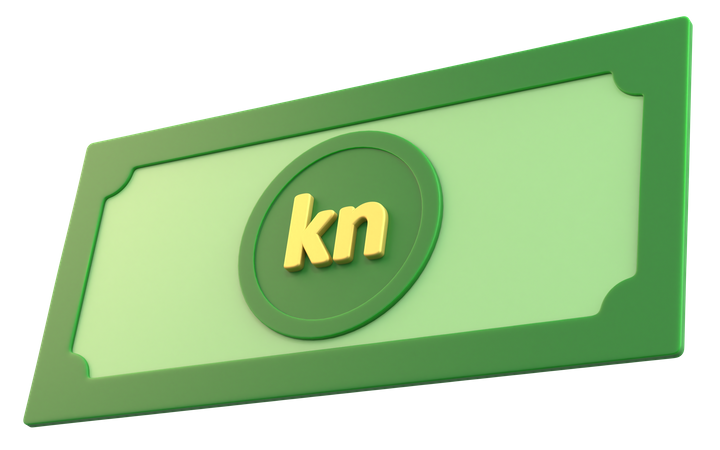 Croatian Kuna Money 3D Icon