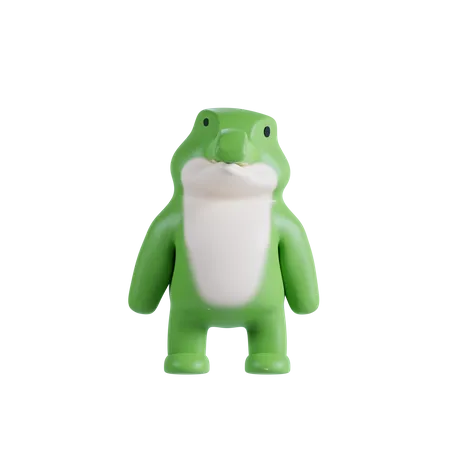 Crocodile Cute Pose 3D Illustration