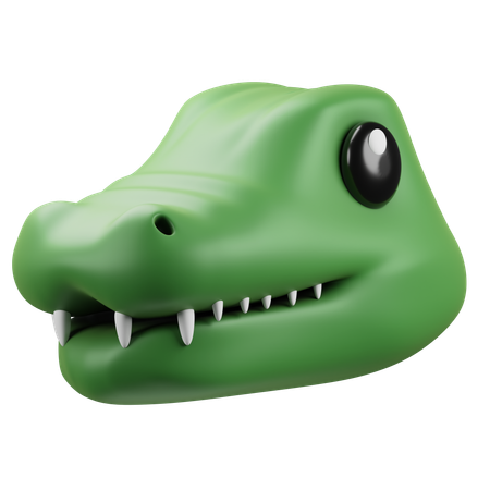 Crocodile Head Emoji  3D Icon