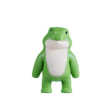 Pose mignonne de crocodile  3D Illustration