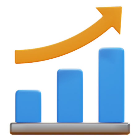 Croissance  3D Icon