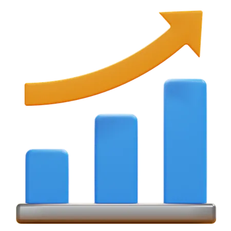 Croissance  3D Icon