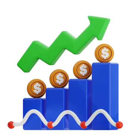 Croissance  3D Icon