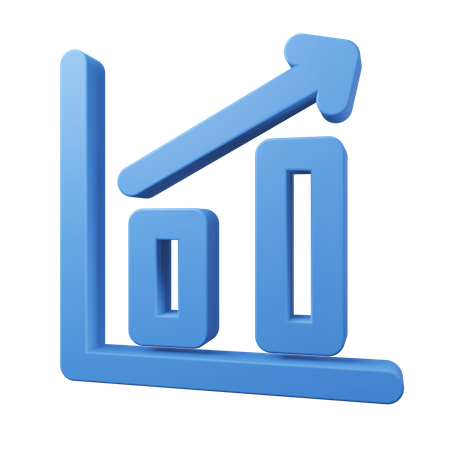 Croissance  3D Icon