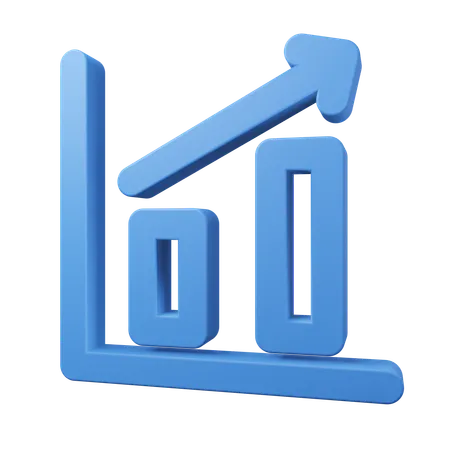 Croissance  3D Icon