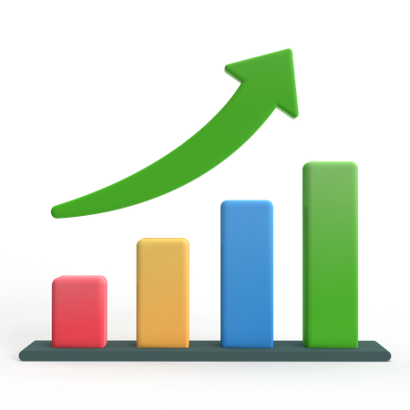 Croissance  3D Icon